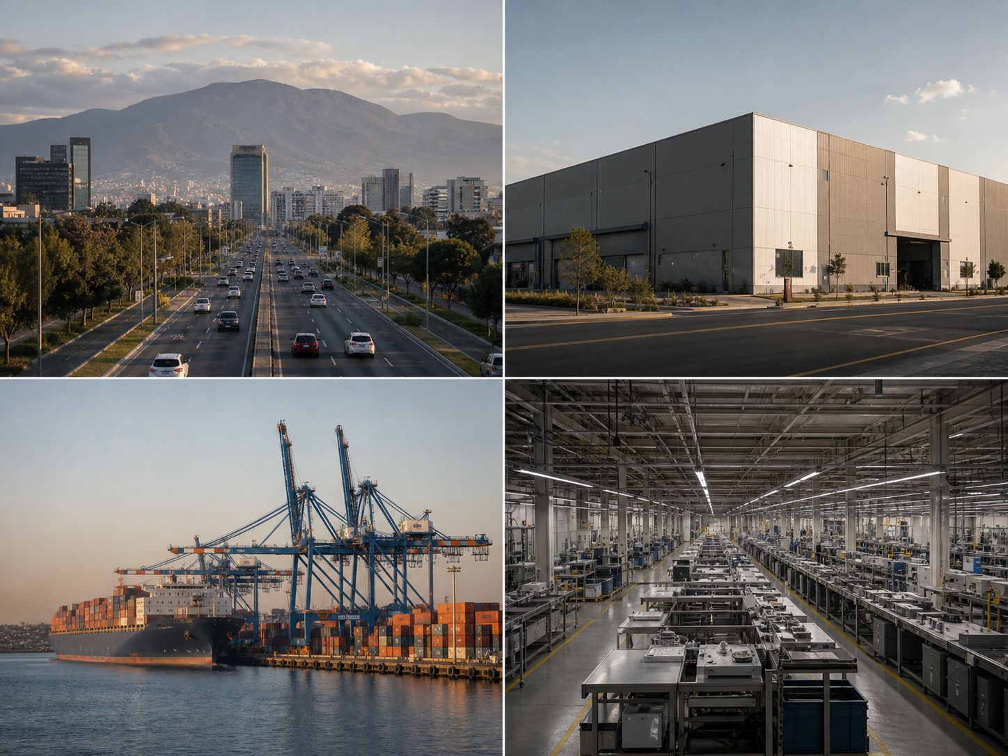 Mexico market, logistics and manufacturing scenes